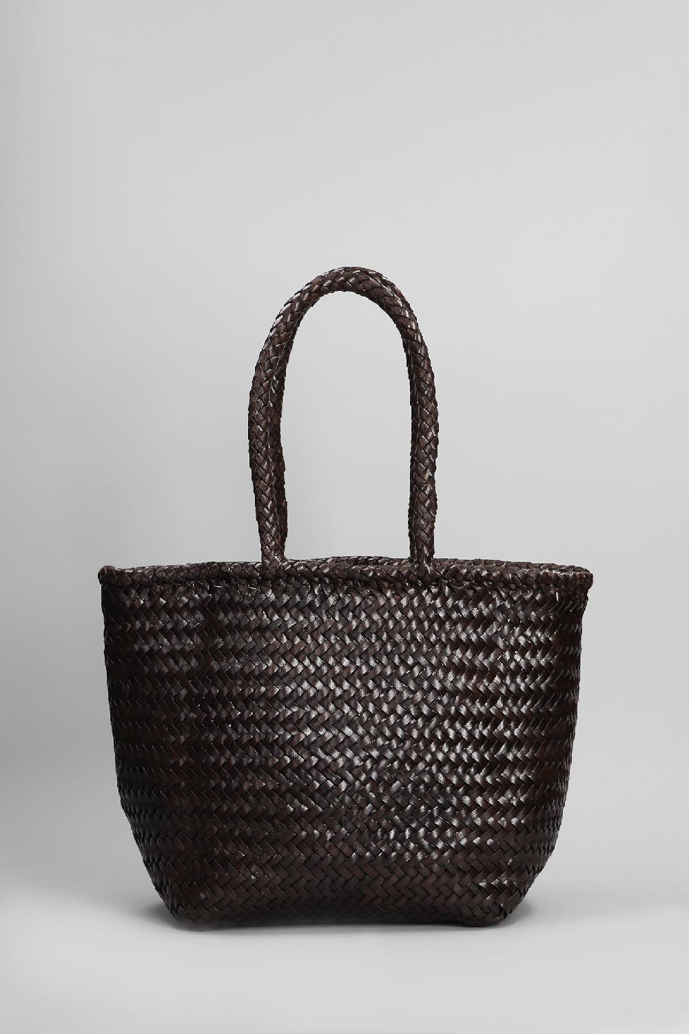 Deliberti Dragon Diffusion Borsa a mano grace basket small in pelle marrone cod. 409991 - Deliberti The Luxury Shopping