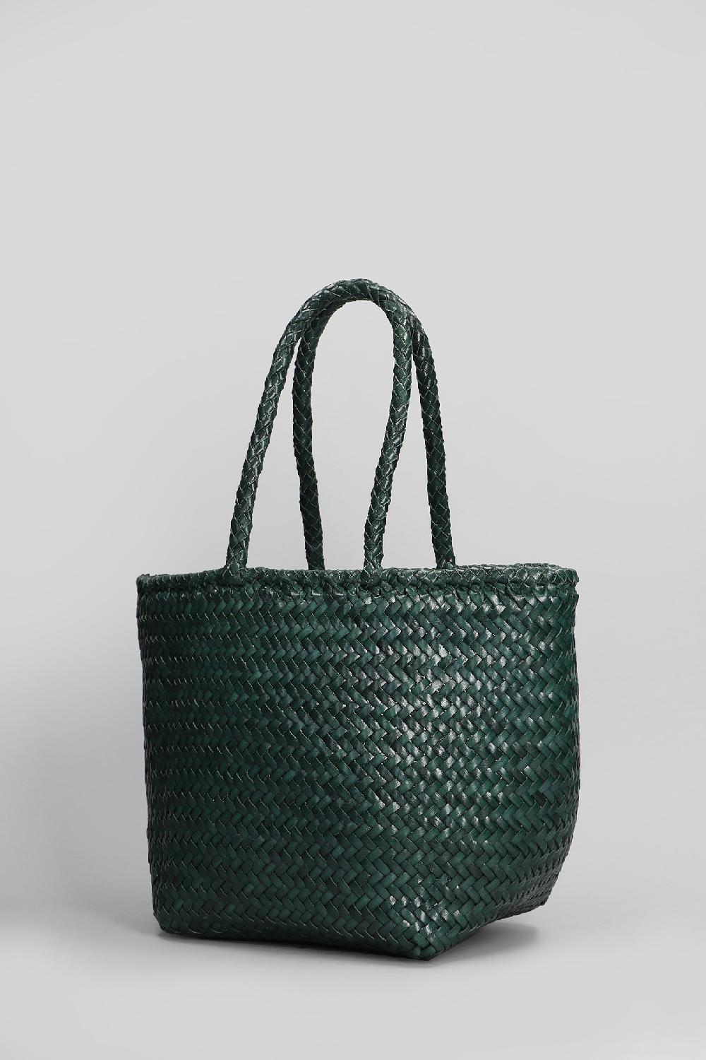 Deliberti Dragon Diffusion Borsa A Mano Grace Basket Small In Pelle Verde Cod. 409992 - Deliberti The Luxury Shopping