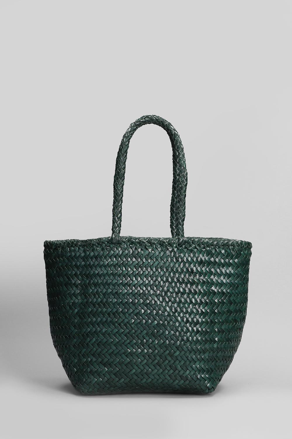 Deliberti Dragon Diffusion Borsa a mano grace basket small in pelle verde cod. 409992 - Deliberti The Luxury Shopping