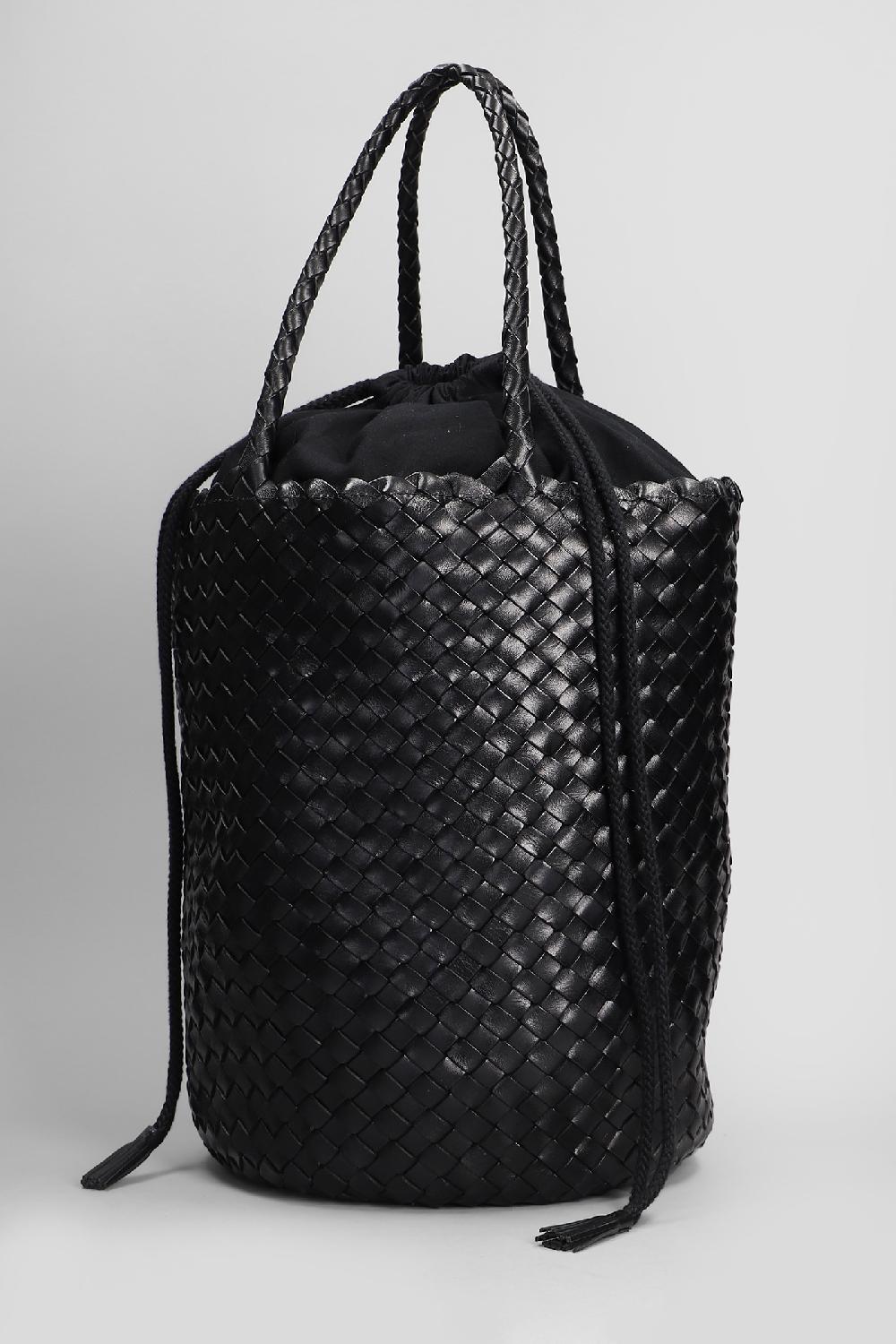 Deliberti Dragon Diffusion Borsa A Mano Jack Bucket In Pelle Nera Cod. 409984 - Deliberti The Luxury Shopping