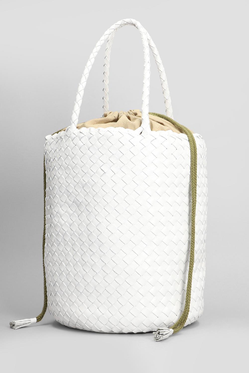 Deliberti Dragon Diffusion Borsa A Mano Jack Bucket In Pelle Bianca Cod. 409985 - Deliberti The Luxury Shopping