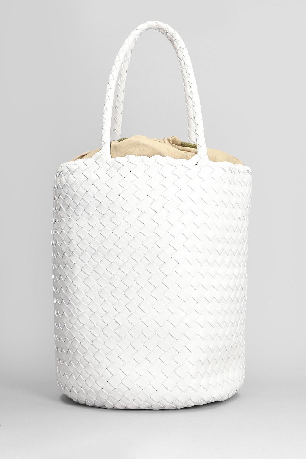 Deliberti Dragon Diffusion Borsa A Mano Jack Bucket In Pelle Bianca Cod. 409985 - Deliberti The Luxury Shopping