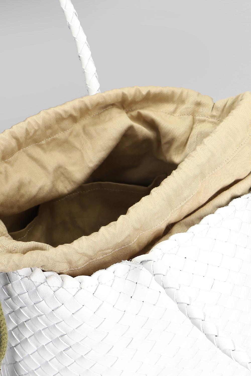 Deliberti Dragon Diffusion Borsa A Mano Jack Bucket In Pelle Bianca Cod. 409985 - Deliberti The Luxury Shopping