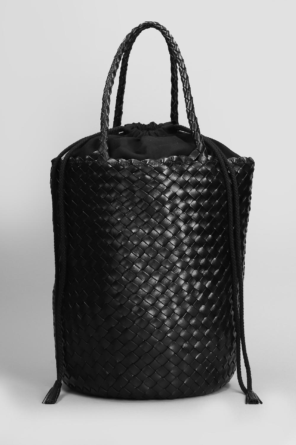 Deliberti Dragon Diffusion Borsa a mano jack bucket in pelle nera cod. 409984 - Deliberti The Luxury Shopping