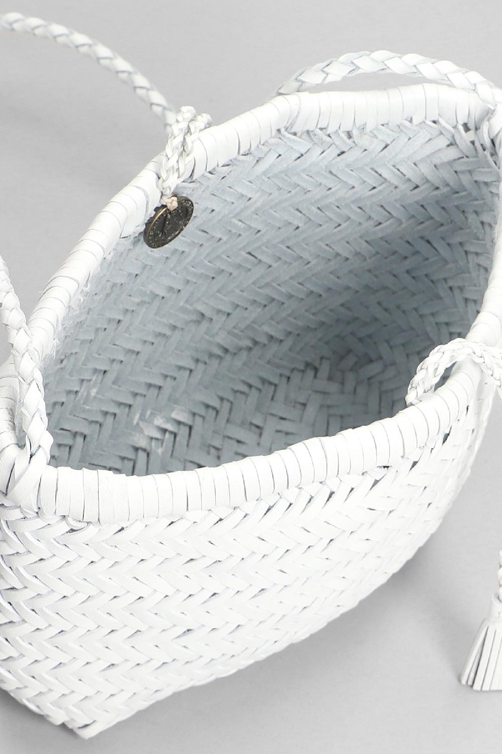 Deliberti Dragon Diffusion Borsa A Spalla Minsu In Pelle Bianca Cod. 399156 - Deliberti The Luxury Shopping