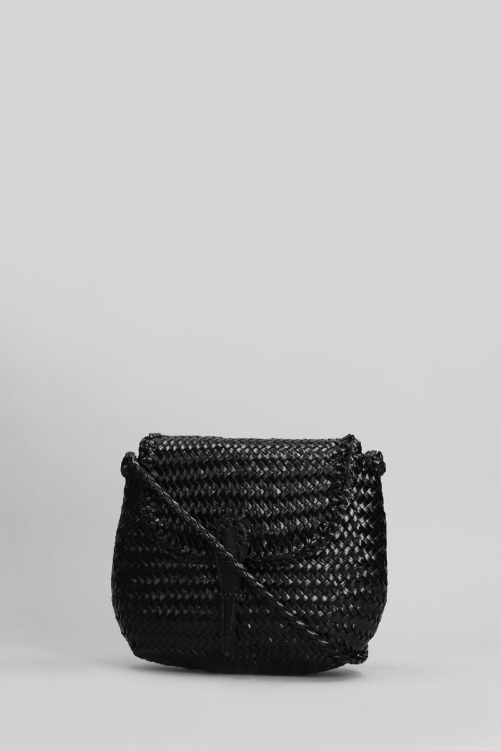 Deliberti Dragon Diffusion Borsa A Spalla Miny City In Pelle Nera Cod. 409999 - Deliberti The Luxury Shopping