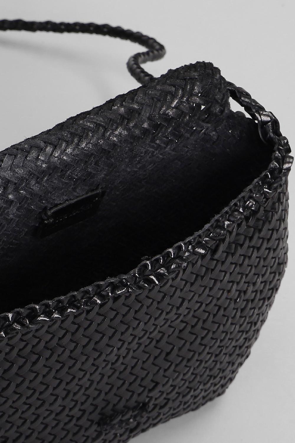 Deliberti Dragon Diffusion Borsa A Spalla Miny City In Pelle Nera Cod. 409999 - Deliberti The Luxury Shopping