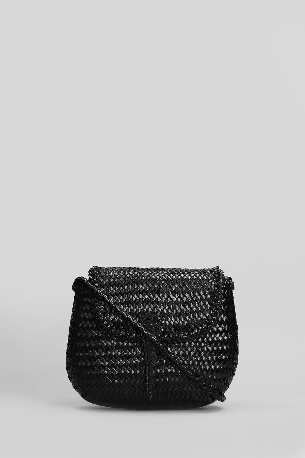 Deliberti Dragon Diffusion Borsa a spalla miny city in pelle nera cod. 409999 - Deliberti The Luxury Shopping