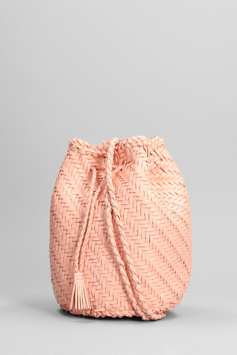 Deliberti Dragon Diffusion Borsa A Spalla Pompom Double In Pelle Rosa Cod. 399133 - Deliberti The Luxury Shopping