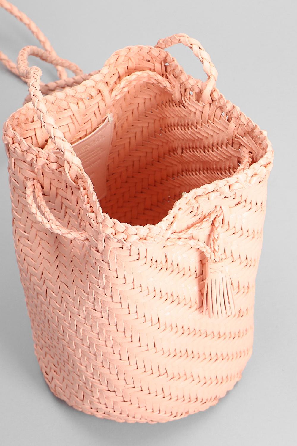 Deliberti Dragon Diffusion Borsa A Spalla Pompom Double In Pelle Rosa Cod. 399133 - Deliberti The Luxury Shopping