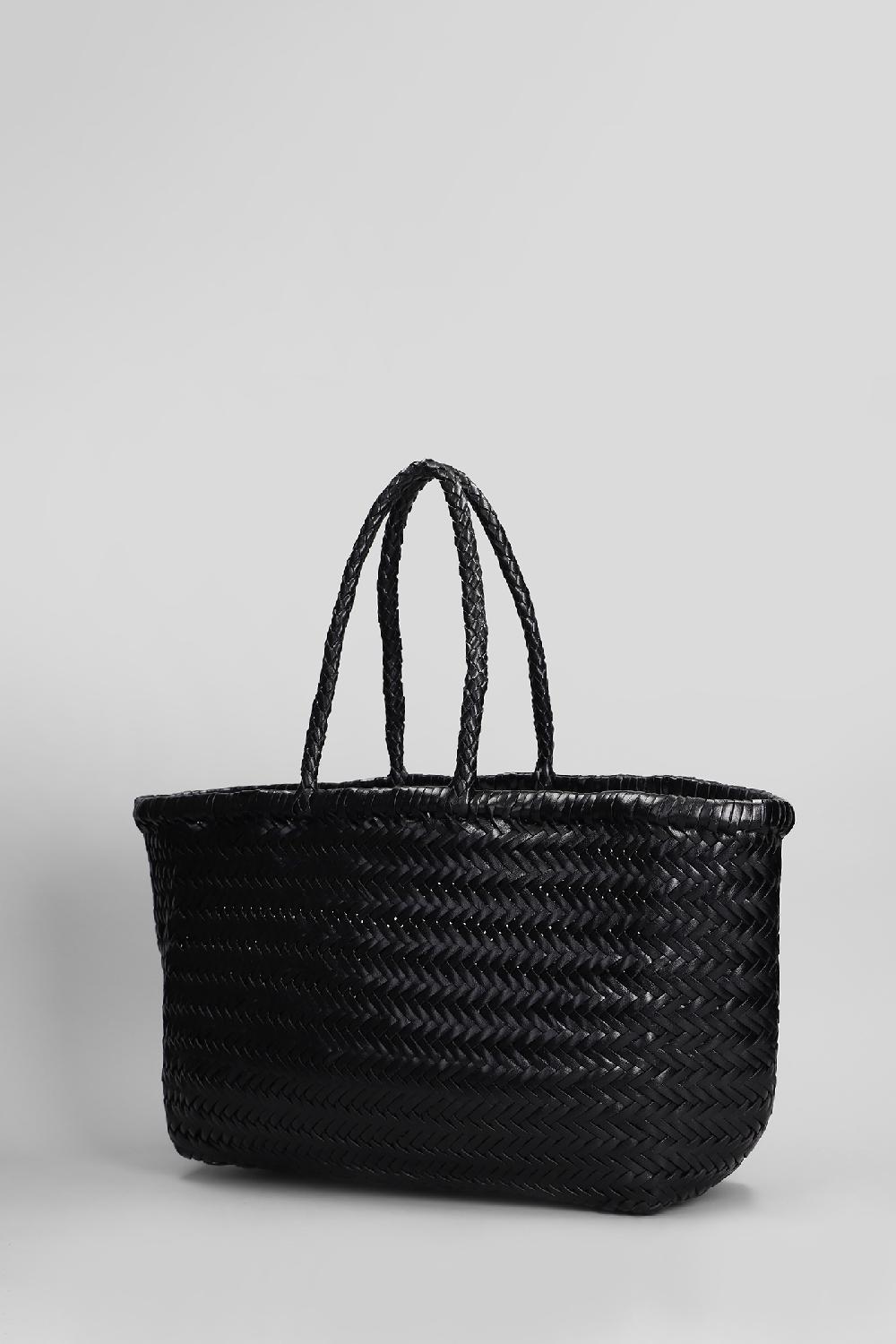 Deliberti Dragon Diffusion Tote Bamboo Triple Jump In Pelle Nera Cod. 409986 - Deliberti The Luxury Shopping