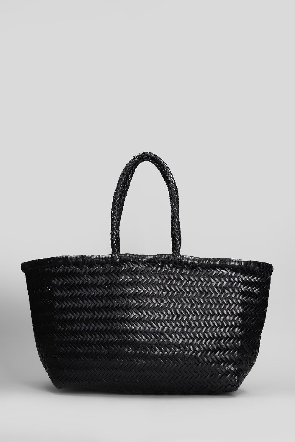 Deliberti Dragon Diffusion Tote Bamboo Triple Jump In Pelle Nera Cod. 409986 - Deliberti The Luxury Shopping