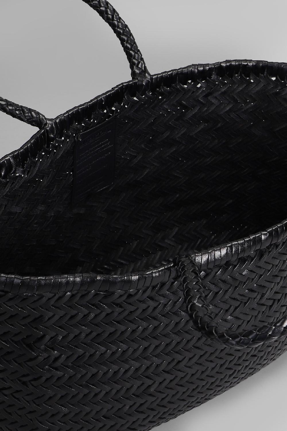 Deliberti Dragon Diffusion Tote Bamboo Triple Jump In Pelle Nera Cod. 409986 - Deliberti The Luxury Shopping