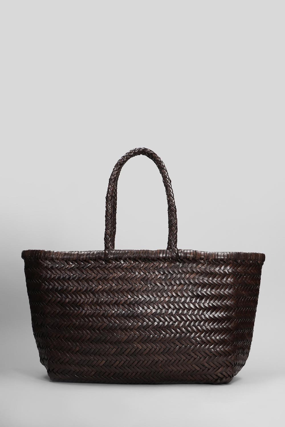 Deliberti Dragon Diffusion Tote bamboo triple jump in pelle marrone cod. 409987 - Deliberti The Luxury Shopping