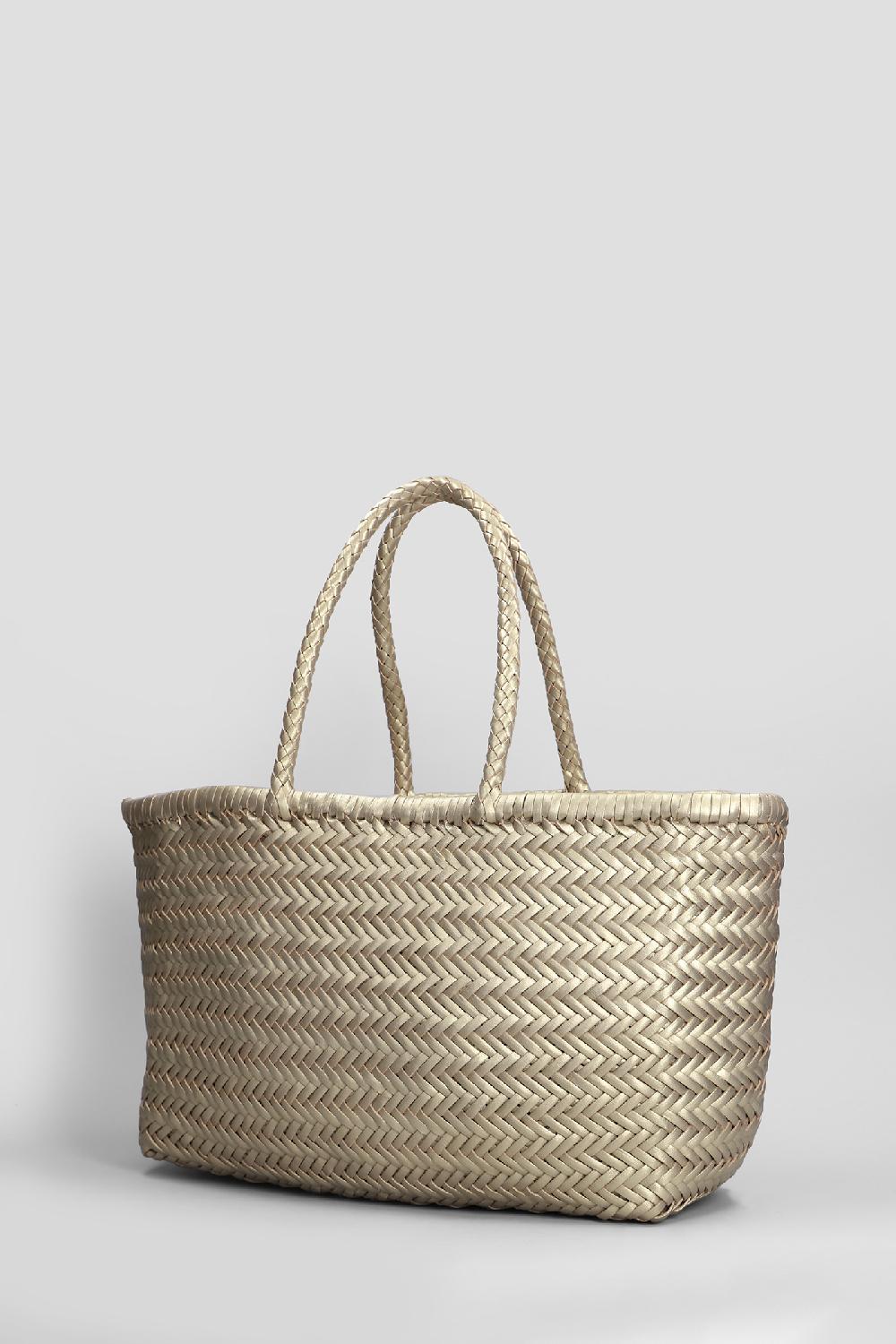 Deliberti Dragon Diffusion Tote Bamboo Triple Jump In Pelle Oro Cod. 409988 - Deliberti The Luxury Shopping