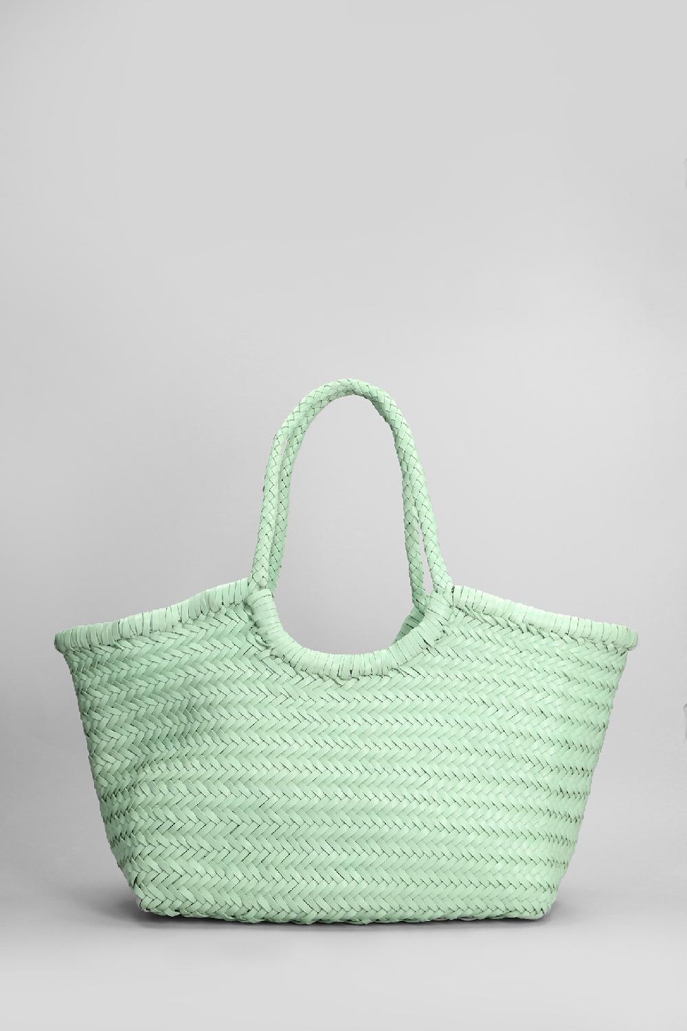 Deliberti Dragon Diffusion Tote Nantucket Basket Big In Pelle Verde Cod. 399130 - Deliberti The Luxury Shopping