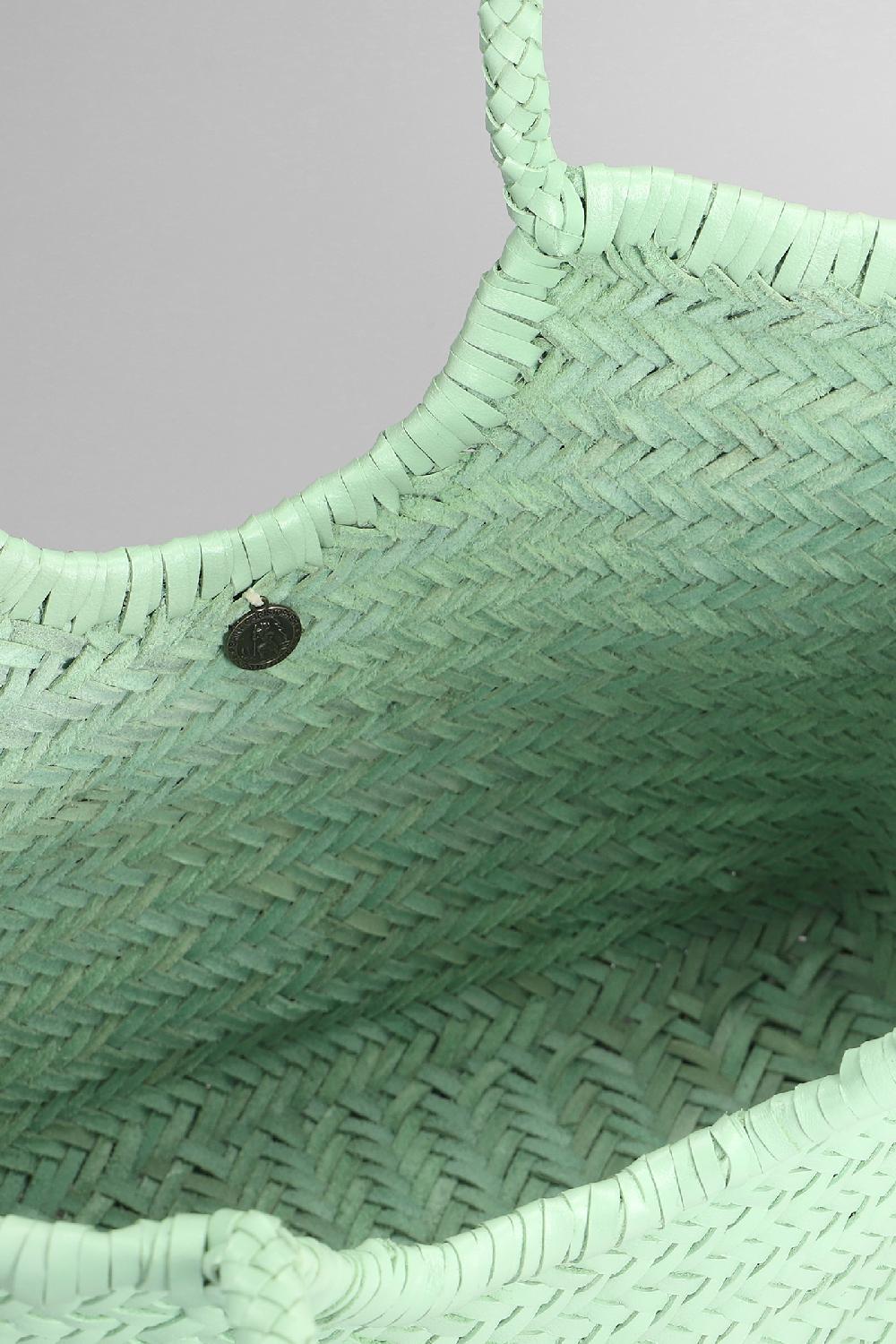 Deliberti Dragon Diffusion Tote Nantucket Basket Big In Pelle Verde Cod. 399130 - Deliberti The Luxury Shopping