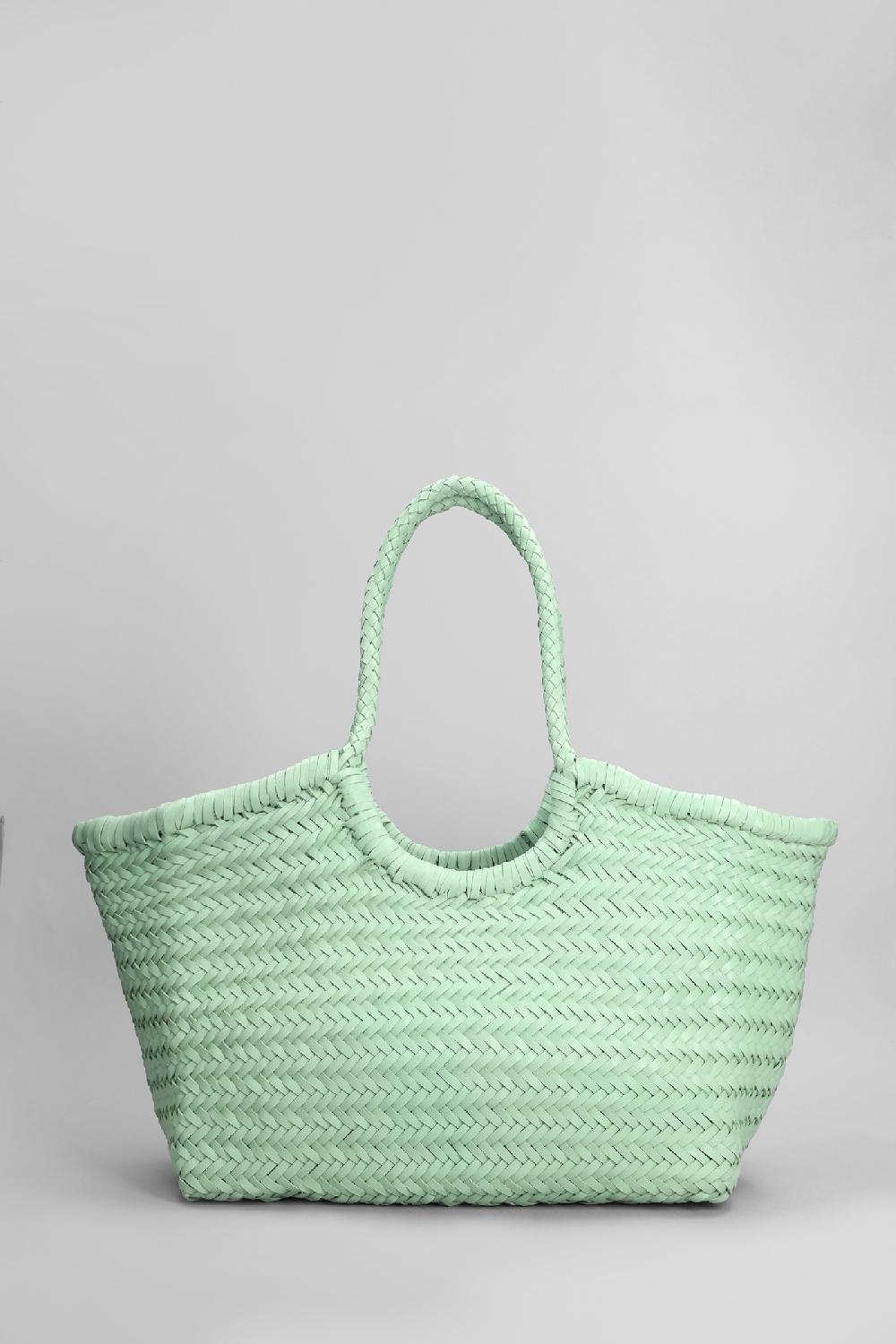 Deliberti Dragon Diffusion Tote nantucket basket big in pelle verde cod. 399130 - Deliberti The Luxury Shopping