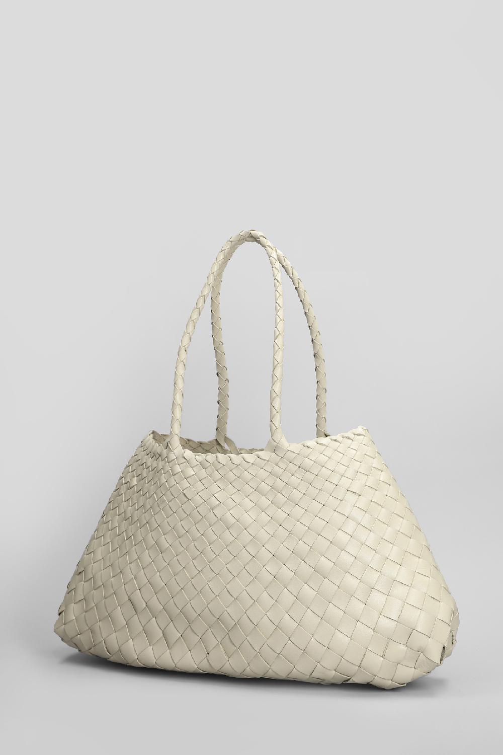 Deliberti Dragon Diffusion Tote Santa Croce In Pelle Beige Cod. 409998 - Deliberti The Luxury Shopping