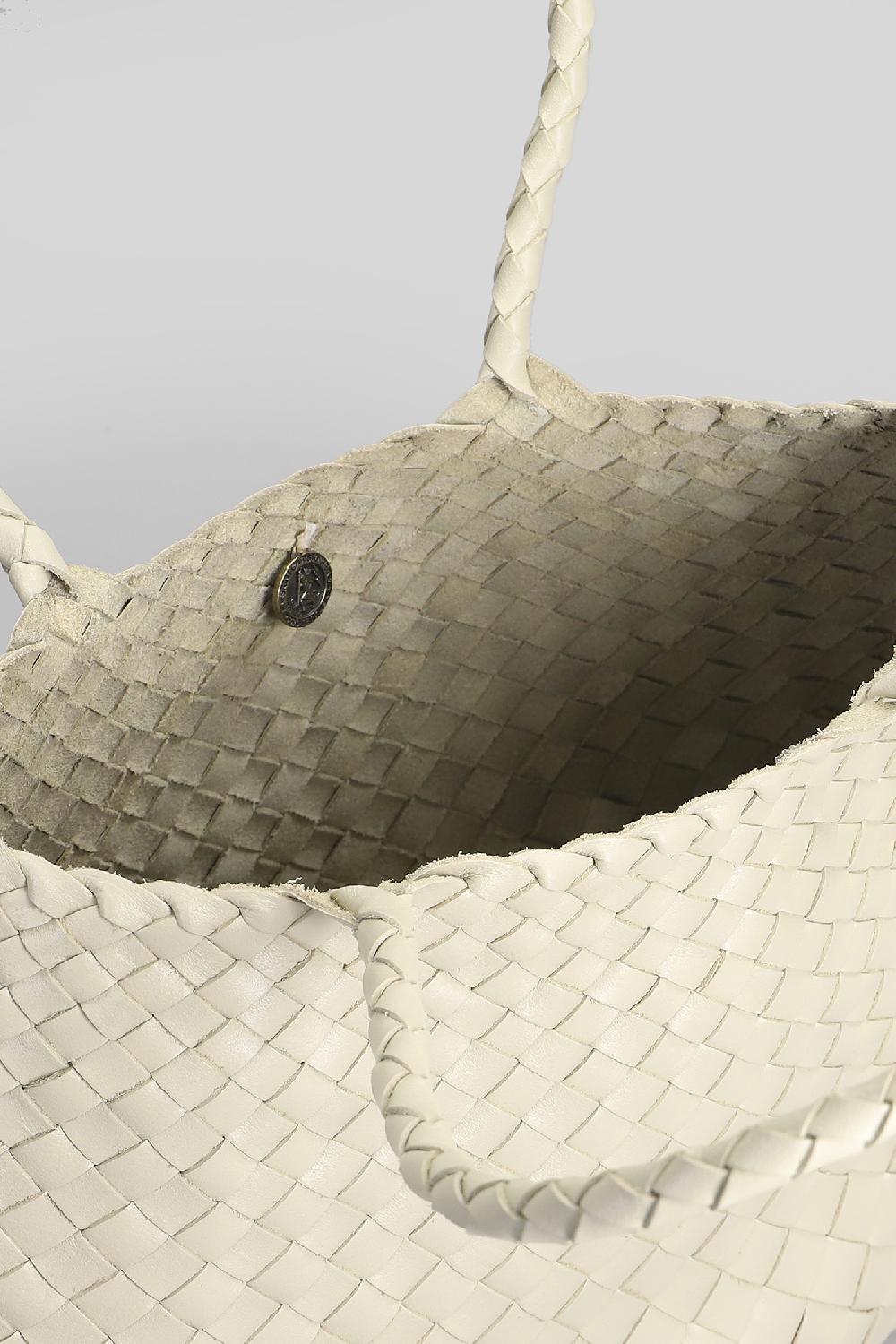 Deliberti Dragon Diffusion Tote Santa Croce In Pelle Beige Cod. 409998 - Deliberti The Luxury Shopping