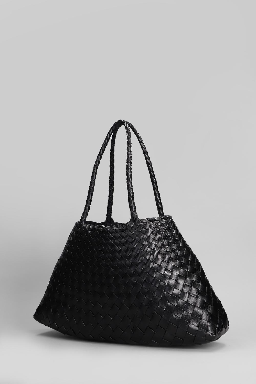 Deliberti Dragon Diffusion Tote Santa Croce In Pelle Nera Cod. 409996 - Deliberti The Luxury Shopping