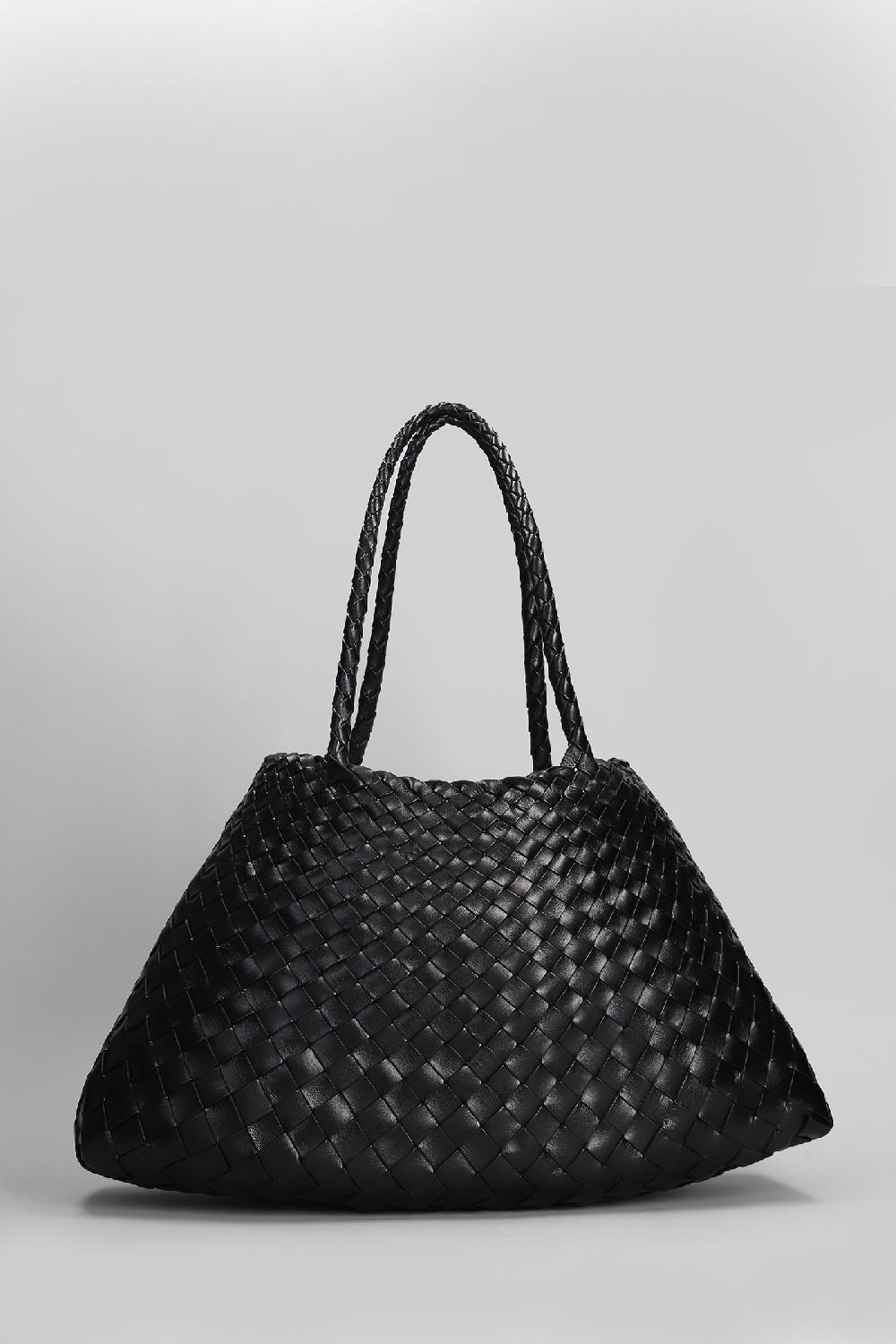 Deliberti Dragon Diffusion Tote Santa Croce In Pelle Nera Cod. 409996 - Deliberti The Luxury Shopping