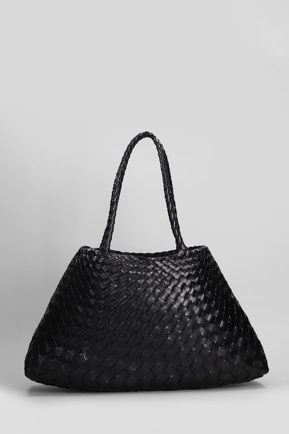 Deliberti Dragon Diffusion Tote santa croce in pelle nera cod. 409996 - Deliberti The Luxury Shopping