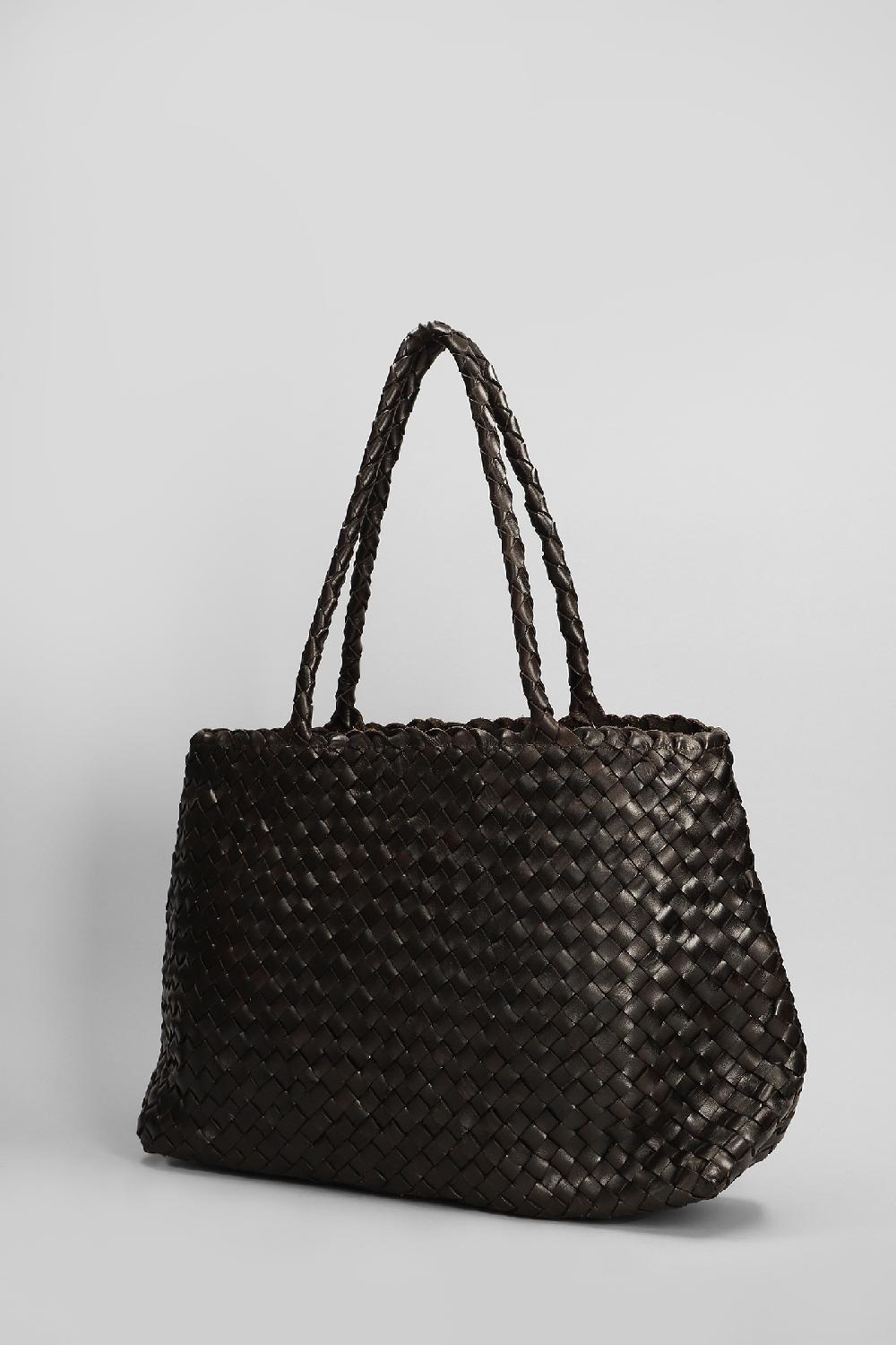 Deliberti Dragon Diffusion Tote Vintage Tote In Pelle Marrone Cod. 410001 - Deliberti The Luxury Shopping