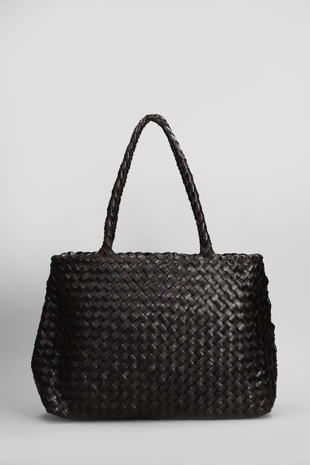 Deliberti Dragon Diffusion Tote Vintage Tote In Pelle Marrone Cod. 410001 - Deliberti The Luxury Shopping
