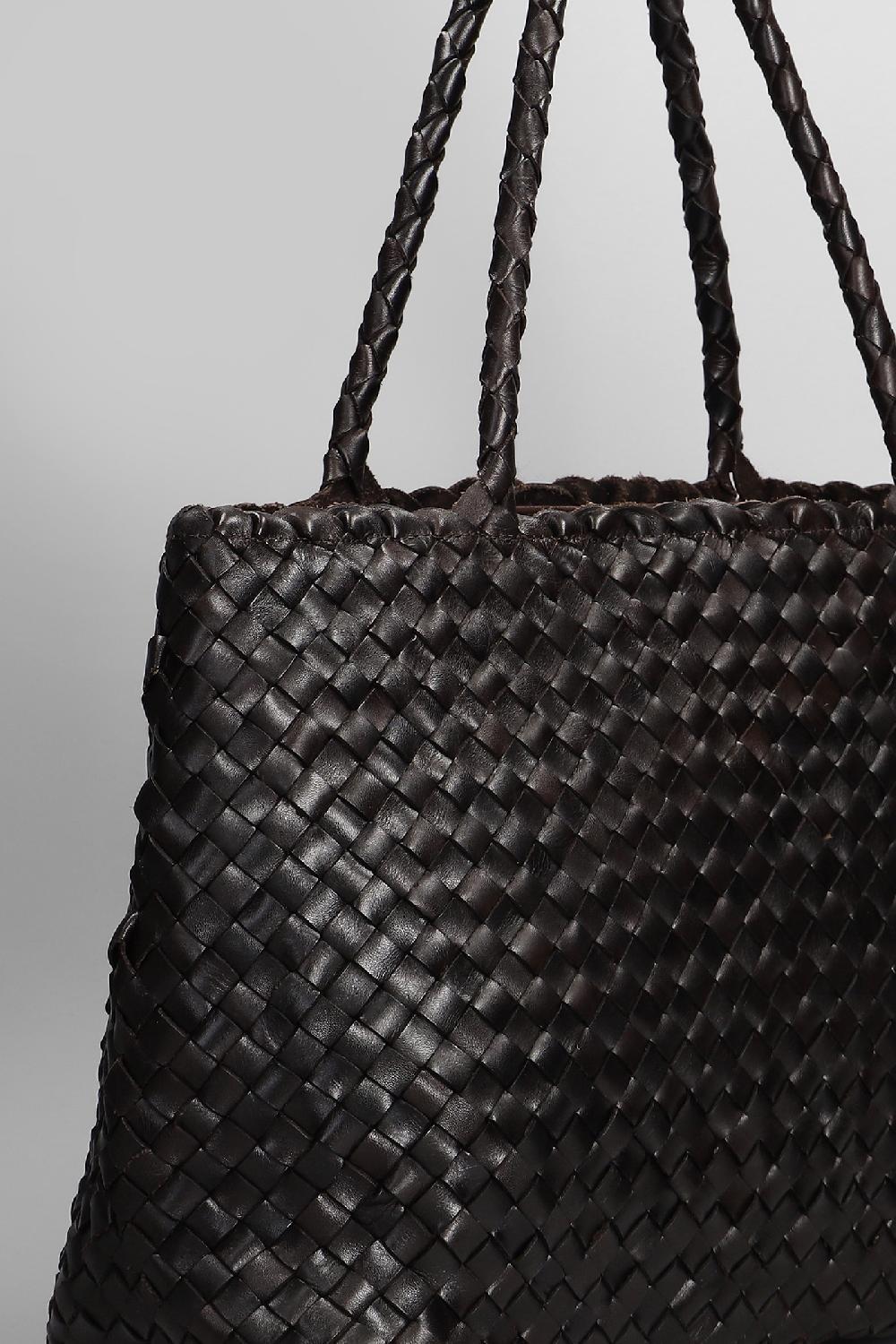 Deliberti Dragon Diffusion Tote Vintage Tote In Pelle Marrone Cod. 410001 - Deliberti The Luxury Shopping