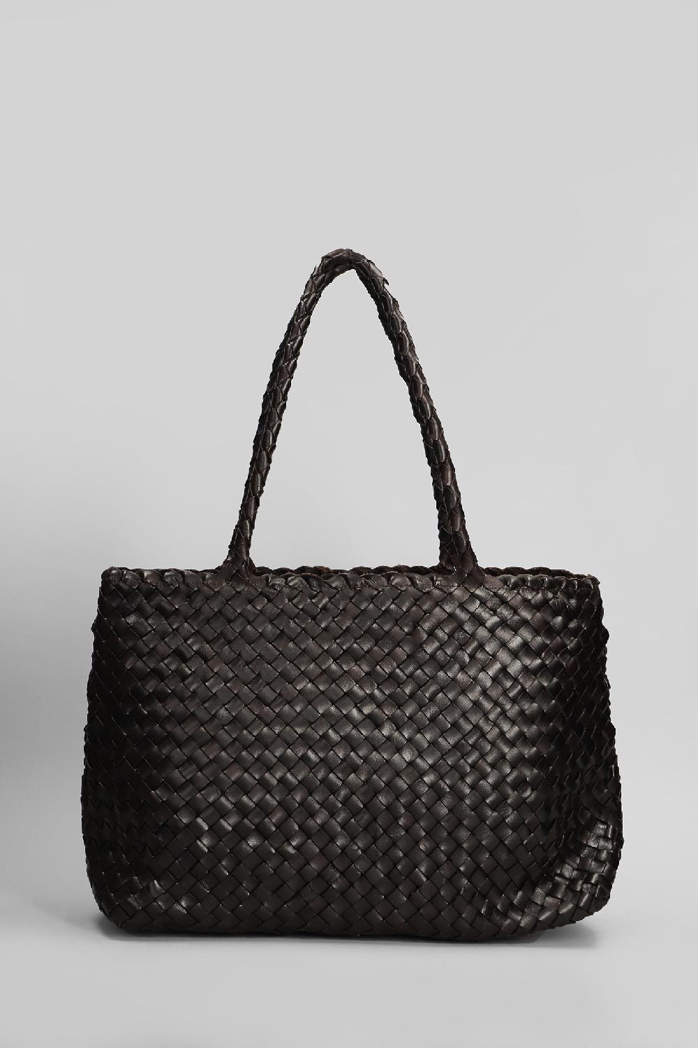 Deliberti Dragon Diffusion Tote vintage tote in pelle marrone cod. 410001 - Deliberti The Luxury Shopping