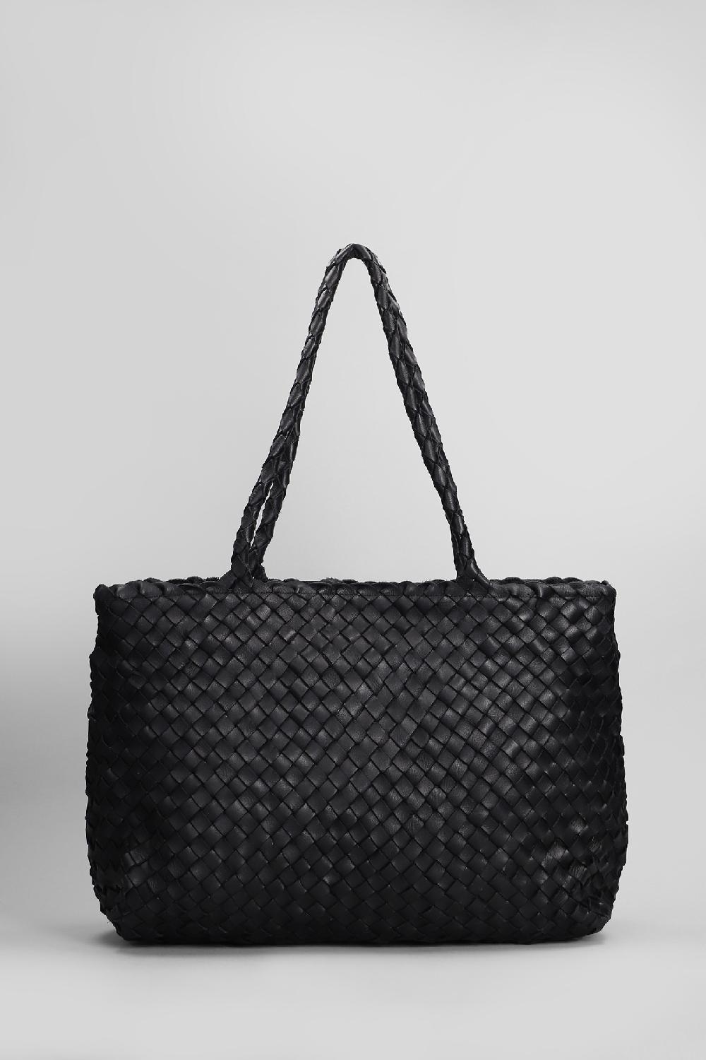 Deliberti Dragon Diffusion Tote Vintage Tote In Pelle Nera Cod. 410000 - Deliberti The Luxury Shopping