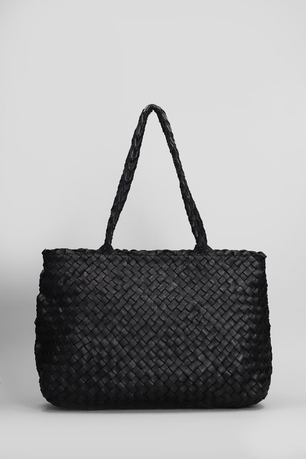 Deliberti Dragon Diffusion Tote vintage tote in pelle nera cod. 410000 - Deliberti The Luxury Shopping