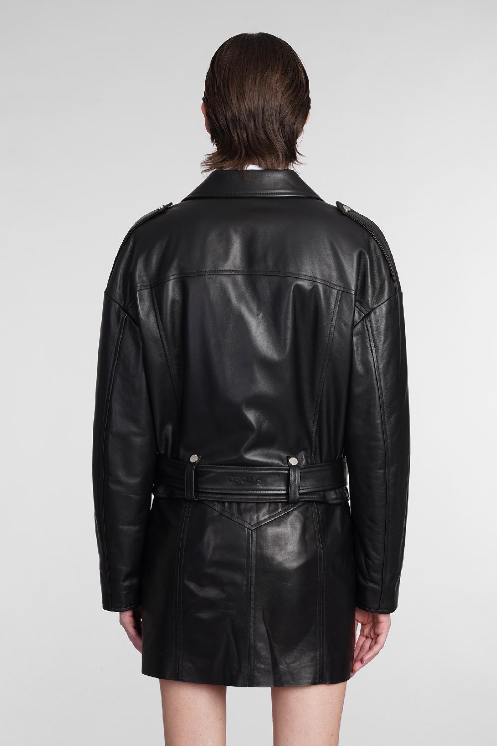 Deliberti Drome Giacca Biker In Pelle Nera Cod. 362176 - Deliberti The Luxury Shopping