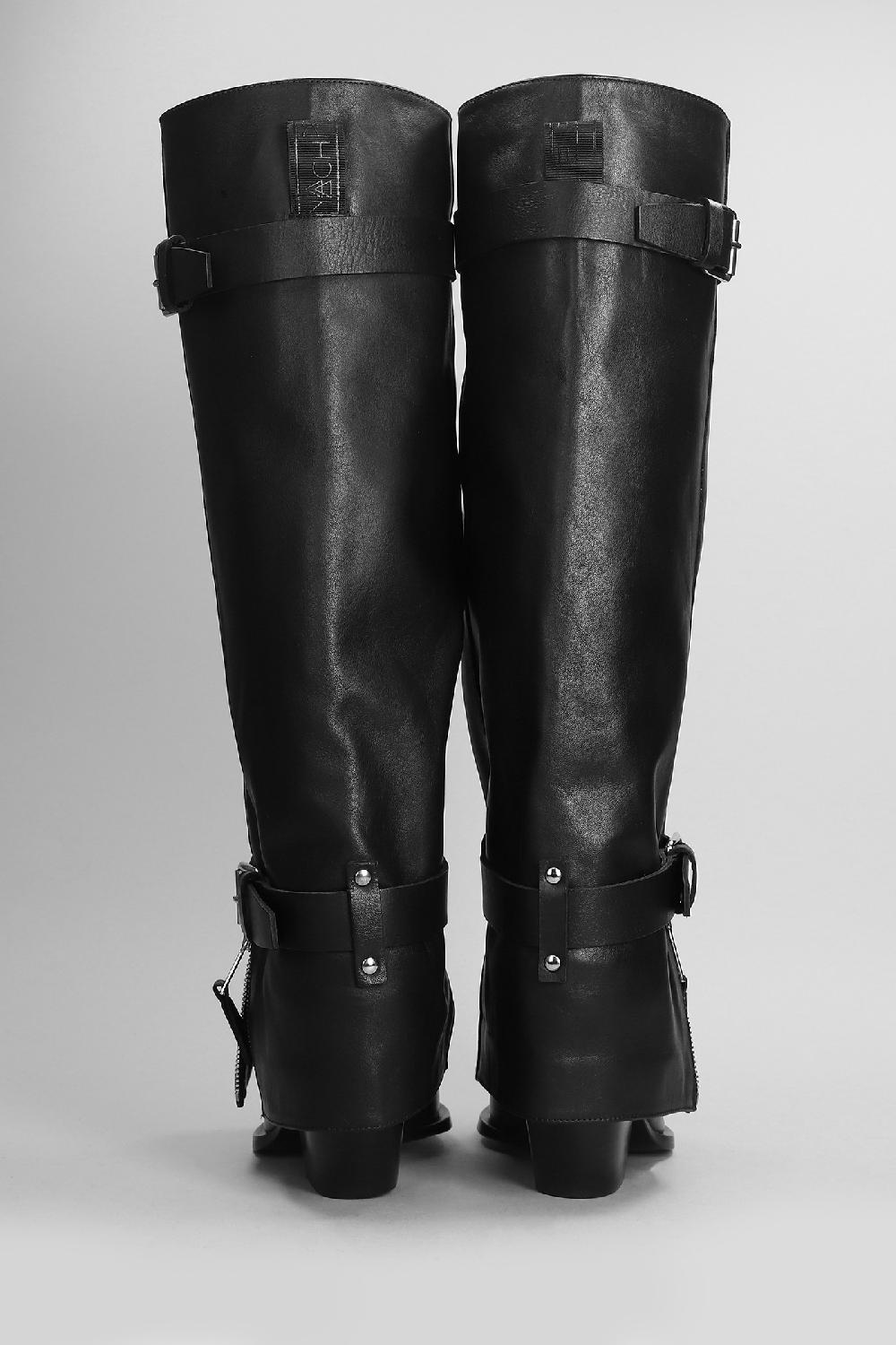 Deliberti Elena Iachi Stivali Texani In Pelle Nera Cod. 403385 - Deliberti The Luxury Shopping