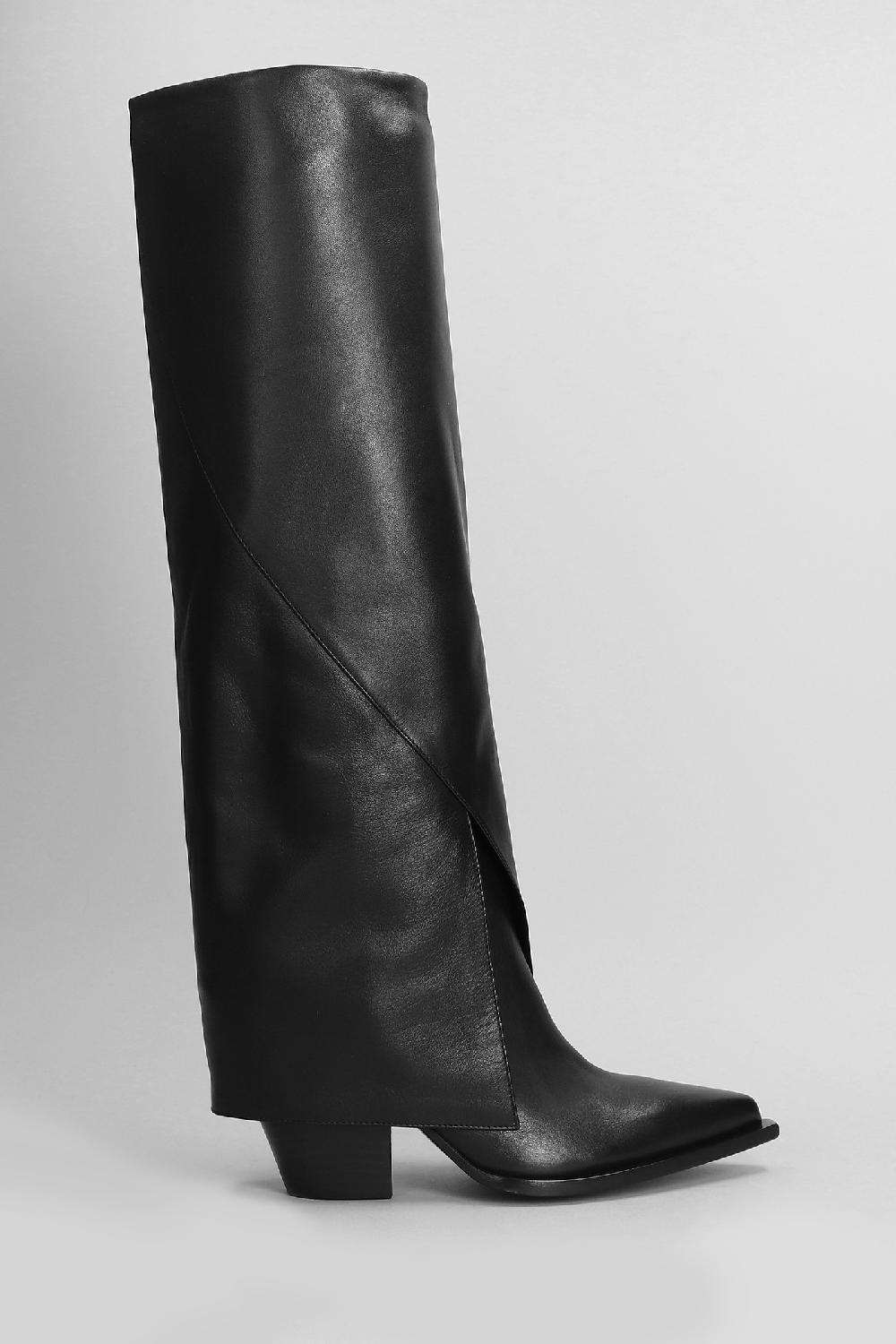 Deliberti Elena Iachi Stivali texani in pelle nera cod. 403383 - Deliberti The Luxury Shopping