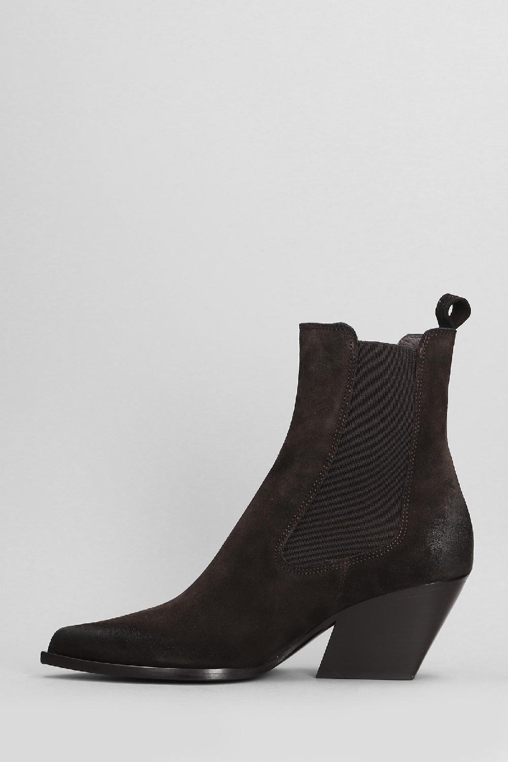 Deliberti Elena Iachi Tronchetti Texani In Camoscio Marrone Cod. 403379 - Deliberti The Luxury Shopping