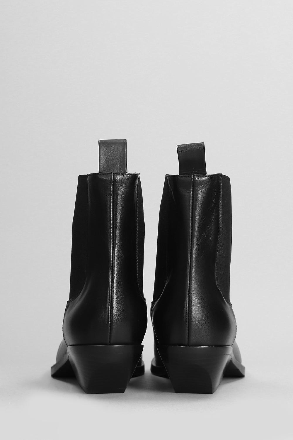 Deliberti Elena Iachi Tronchetti Texani In Pelle Nera Cod. 403382 - Deliberti The Luxury Shopping