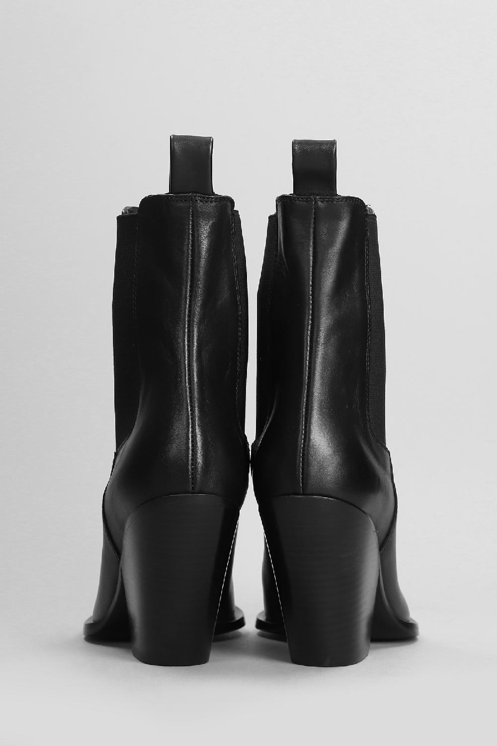 Deliberti Elena Iachi Tronchetti Texani In Pelle Nera Cod. 403386 - Deliberti The Luxury Shopping