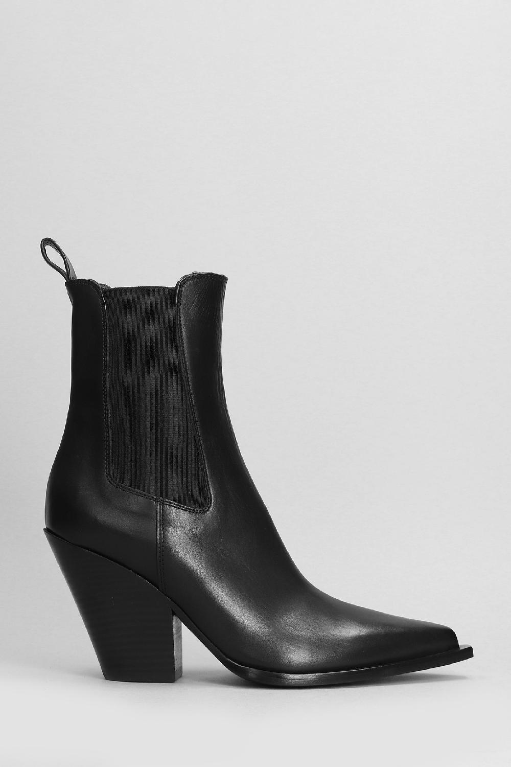 Deliberti Elena Iachi Tronchetti texani in pelle nera cod. 403386 - Deliberti The Luxury Shopping