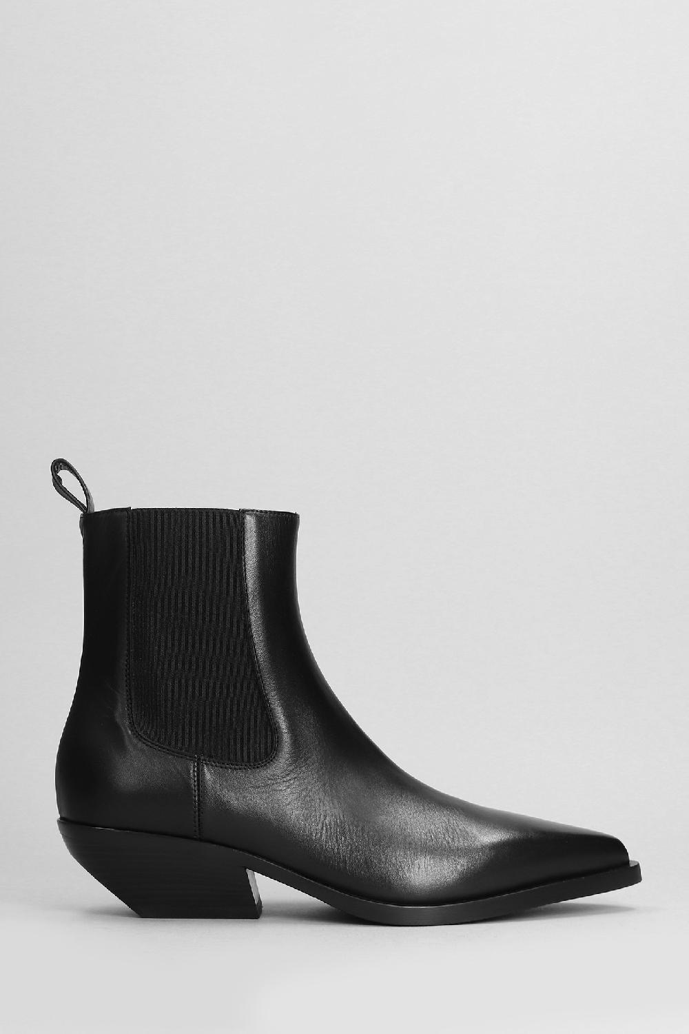 Deliberti Elena Iachi Tronchetti texani in pelle nera cod. 403382 - Deliberti The Luxury Shopping
