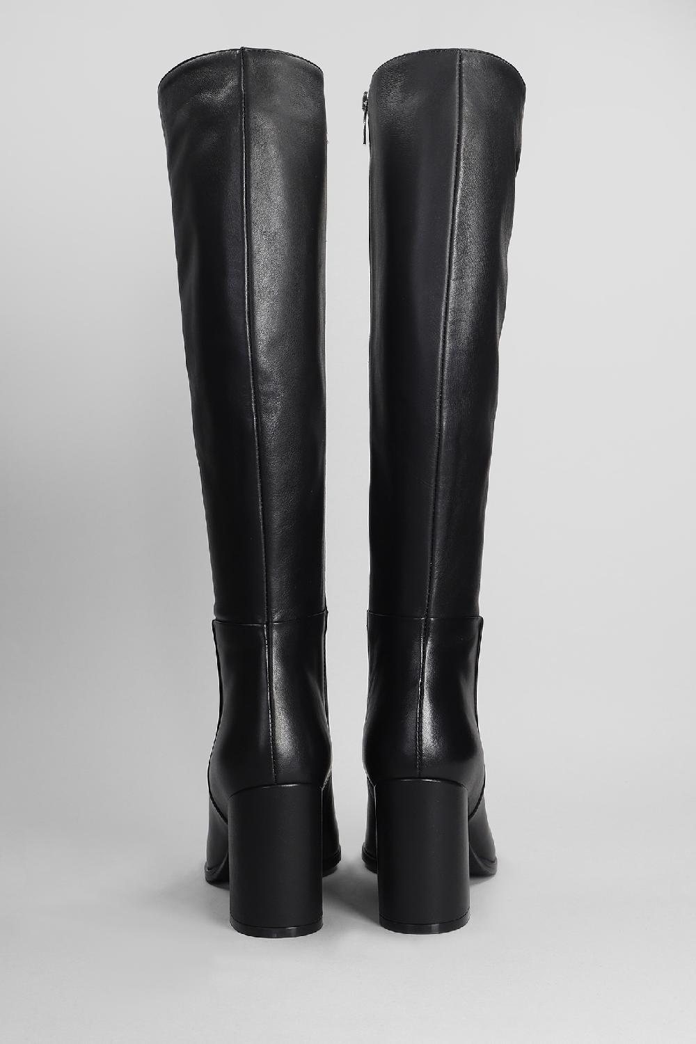 Deliberti Evaluna Stivali Tacco Alto In Pelle Nera Cod. 402514 - Deliberti The Luxury Shopping