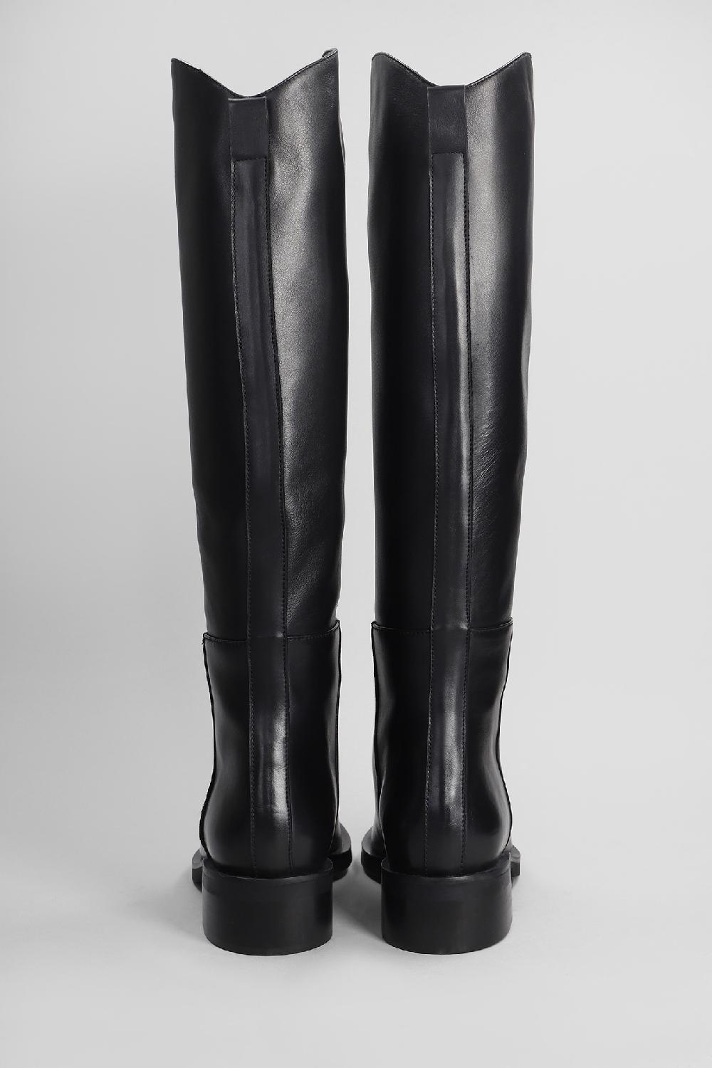 Deliberti Evaluna Stivali Tacco Basso In Pelle Nera Cod. 402511 - Deliberti The Luxury Shopping