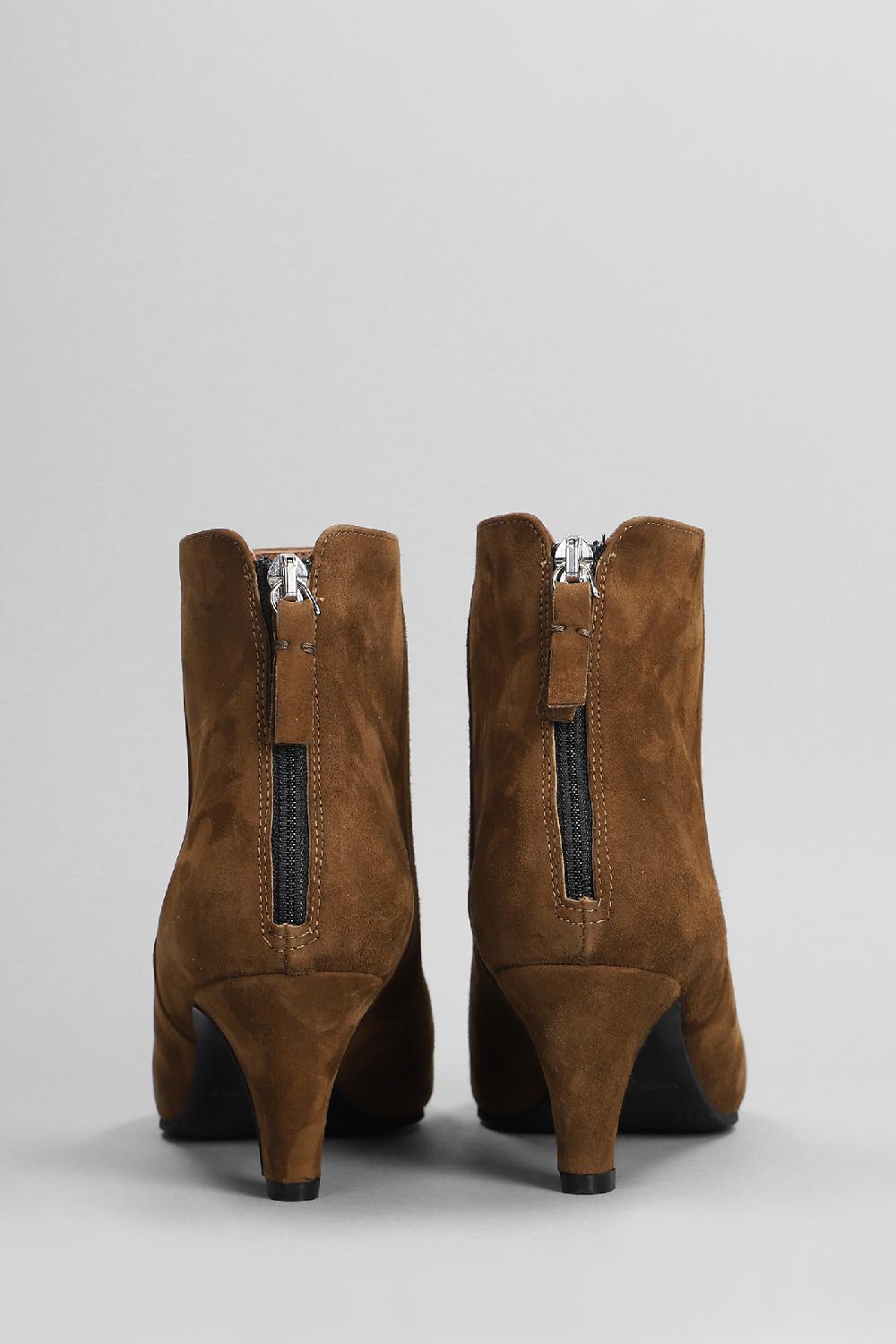 Deliberti Evaluna Tronchetti Tacco Alto In Camoscio Cuoio Naturale Cod. 402508 - Deliberti The Luxury Shopping