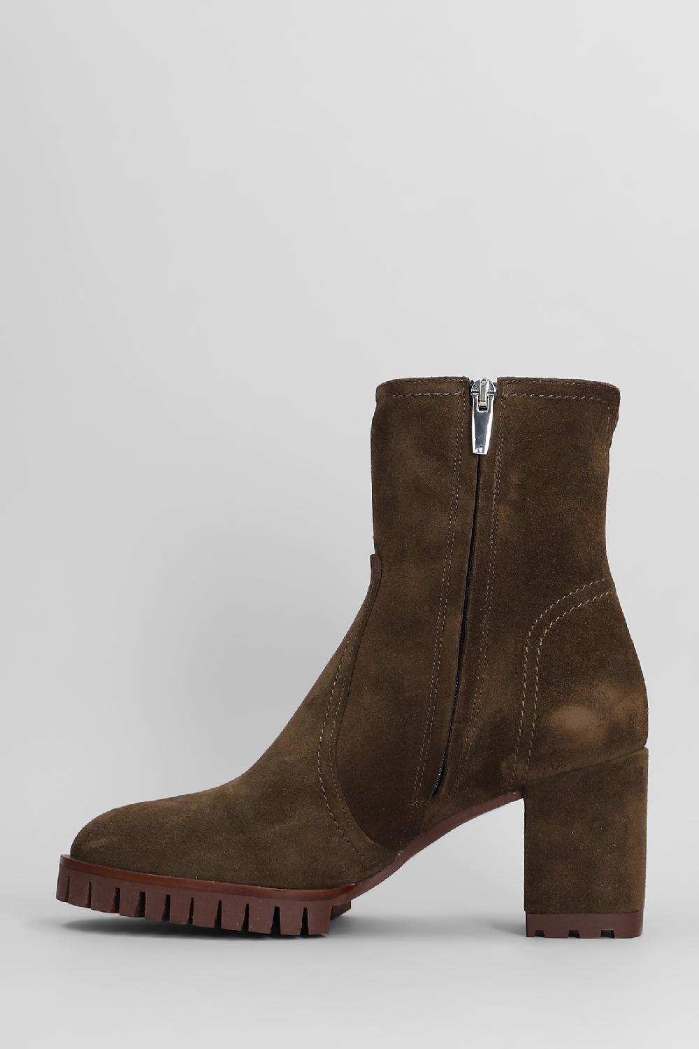 Deliberti Evaluna Tronchetti Tacco Alto In Camoscio Marrone Cod. 404644 - Deliberti The Luxury Shopping