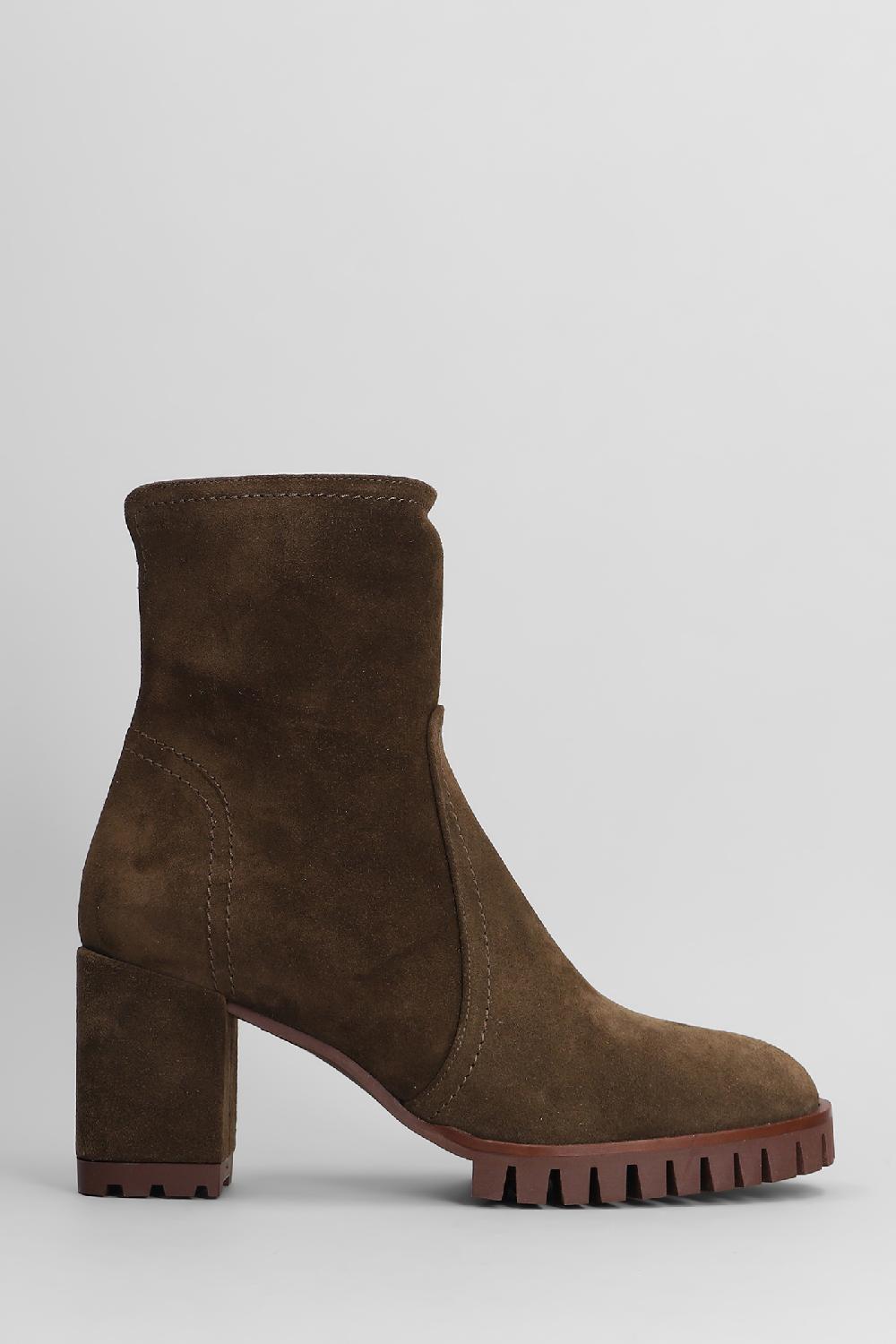 Deliberti Evaluna Tronchetti tacco alto in camoscio marrone cod. 404644 - Deliberti The Luxury Shopping