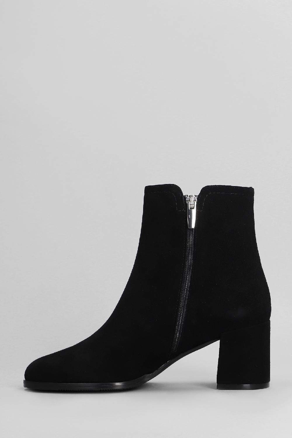 Deliberti Evaluna Tronchetti Tacco Alto In Camoscio Nero Cod. 402496 - Deliberti The Luxury Shopping