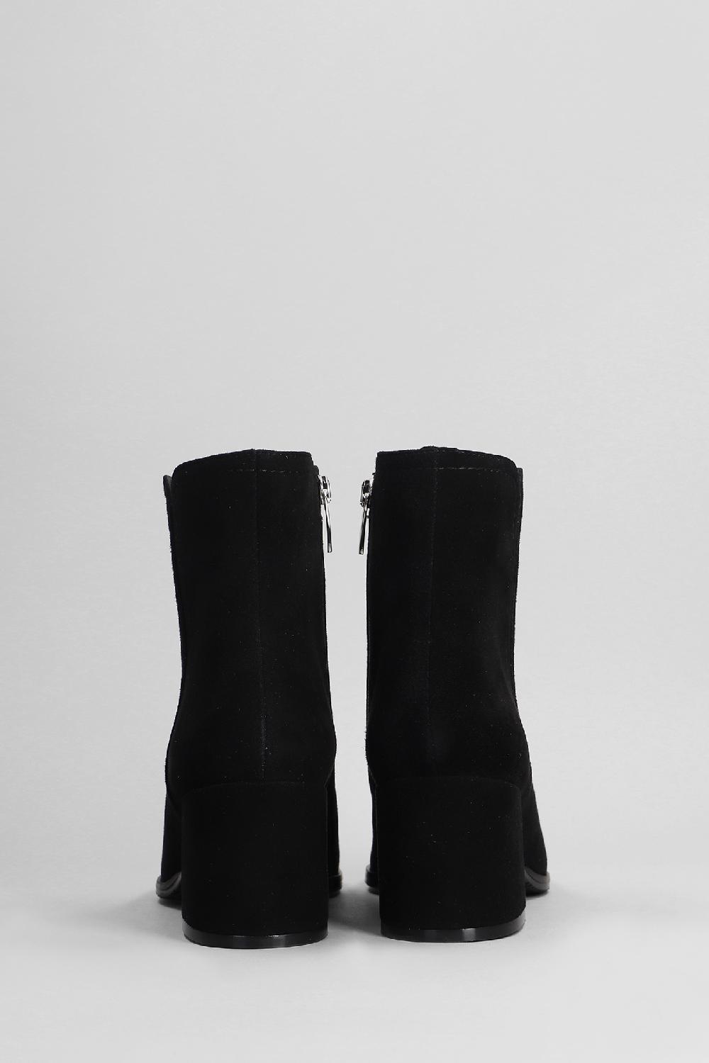 Deliberti Evaluna Tronchetti Tacco Alto In Camoscio Nero Cod. 402496 - Deliberti The Luxury Shopping