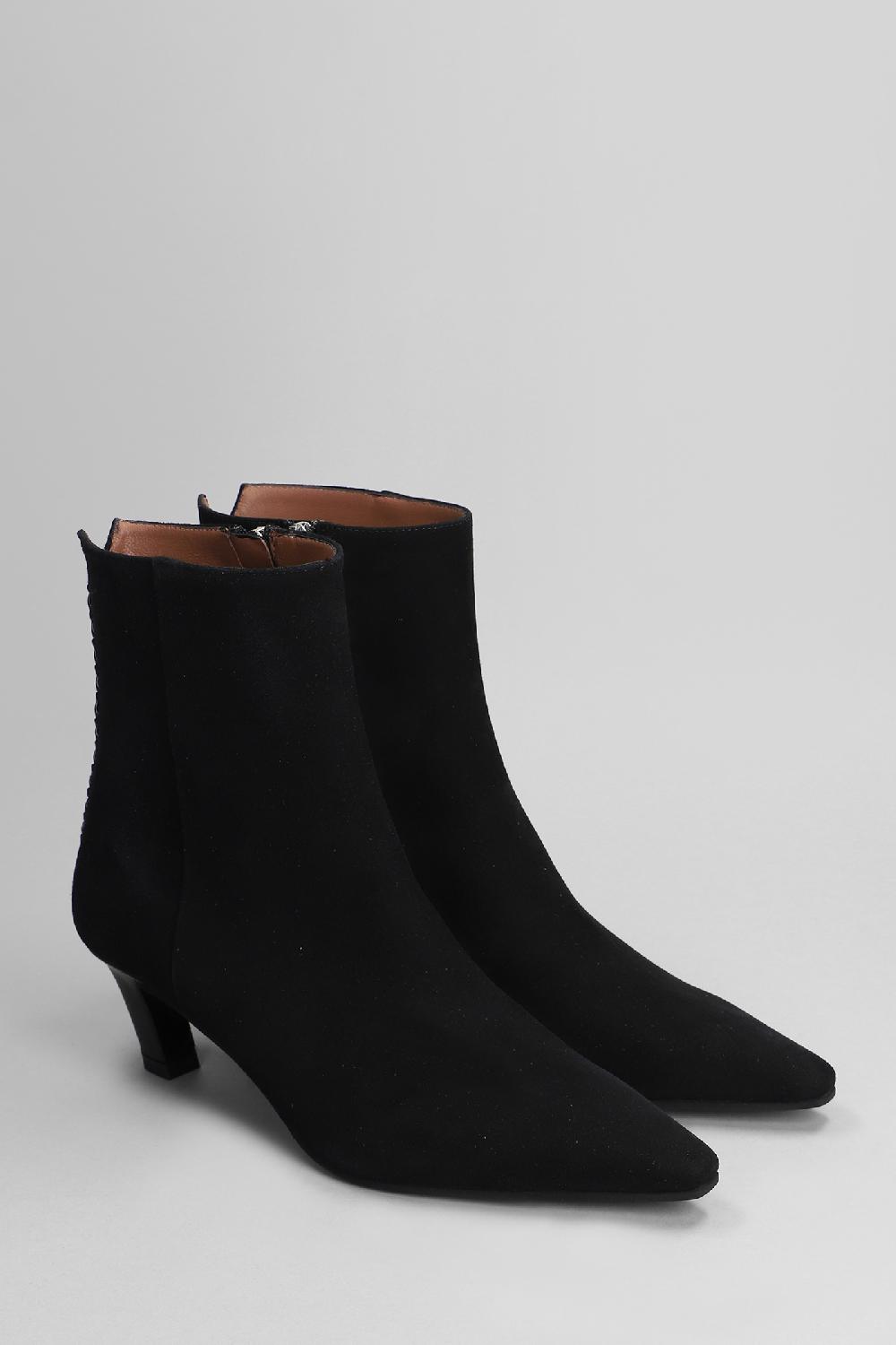 Deliberti Evaluna Tronchetti Tacco Alto In Camoscio Nero Cod. 402505 - Deliberti The Luxury Shopping