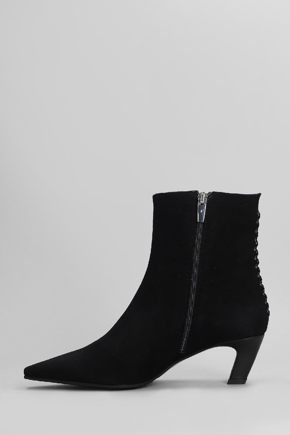 Deliberti Evaluna Tronchetti Tacco Alto In Camoscio Nero Cod. 402505 - Deliberti The Luxury Shopping
